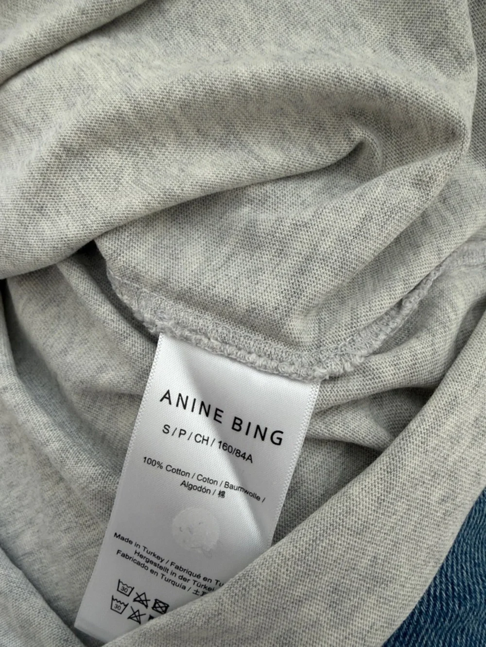 Anine Bing Gray Logo T-shirt - Picture 3 of 3
